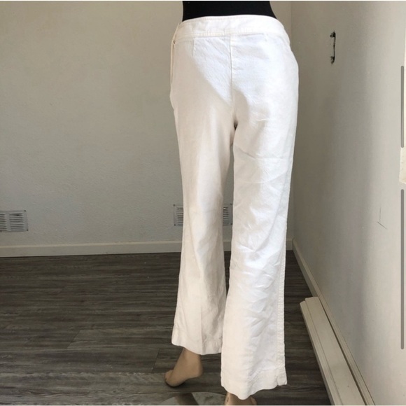 PLAZA PANT By City DKNY old white linen pants S:2 - Picture 6 of 15